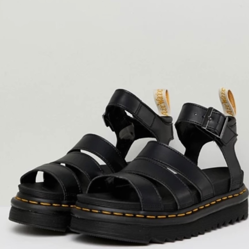 Doc marten platform sandals.